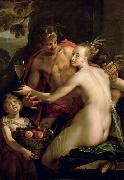 Hans von Aachen Hans von - Bacchus Ceres und Amor France oil painting artist